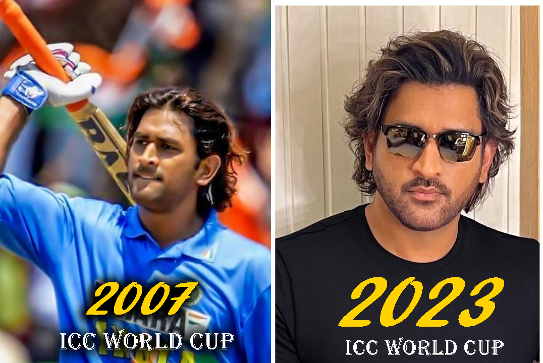 HariCinemas_'s tweet photo. 2007 ๐ค 2023. - MS Dhoni is back in his vintage looks for IPL 2024. #MSDhoni #PAKvsAUS #NewsClick #TigerClawMoU #ICCCricketWorldCup #Cricket #MSDHONIFANS #IndiaAtAsianGames #Lahore1947 #Thala #comebacklook #hariscinemas https://t.co/vGRTTCbAs4