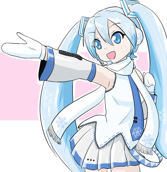 なんか唐突に雪ミクを描きたい気分でした!#雪ミク #初音ミク 