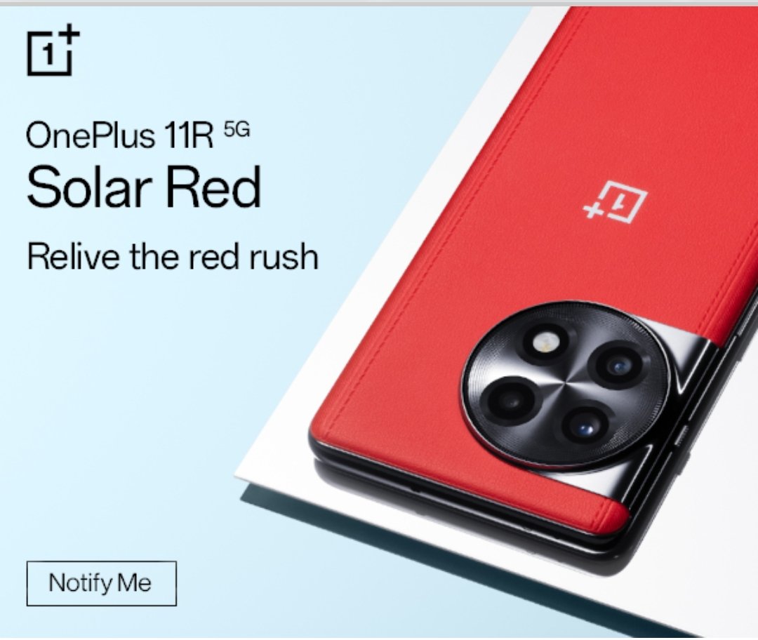 AnirudhPai5's tweet photo. 11r Red โฅ๏ธ
#Oneplus_in https://t.co/Ufd2Kvtxn3