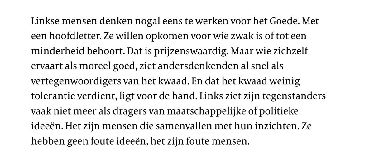 teunvoeten's tweet image. Hoe linkser, hoe intoleranter, fanatieker, enger

Interessant opiniestuk in Volkskrant

Daarom zijn mensen met utopische idealen vaak t gevaarlijkste zoals #Islamisten en #Communisten en #ExtinctionRebelion 

In mijn Mexico studie ging ik in op de utopische wortel van het kwaad