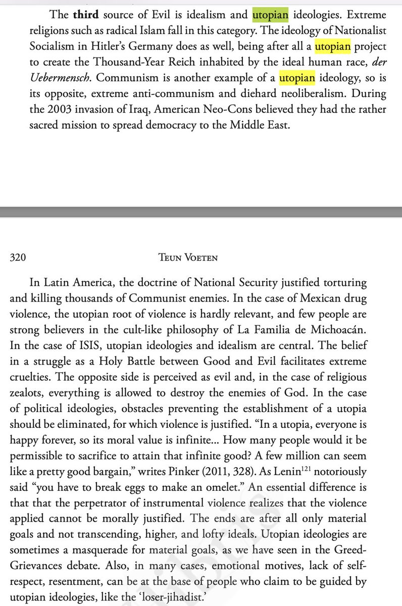 teunvoeten's tweet image. Hoe linkser, hoe intoleranter, fanatieker, enger

Interessant opiniestuk in Volkskrant

Daarom zijn mensen met utopische idealen vaak t gevaarlijkste zoals #Islamisten en #Communisten en #ExtinctionRebelion 

In mijn Mexico studie ging ik in op de utopische wortel van het kwaad