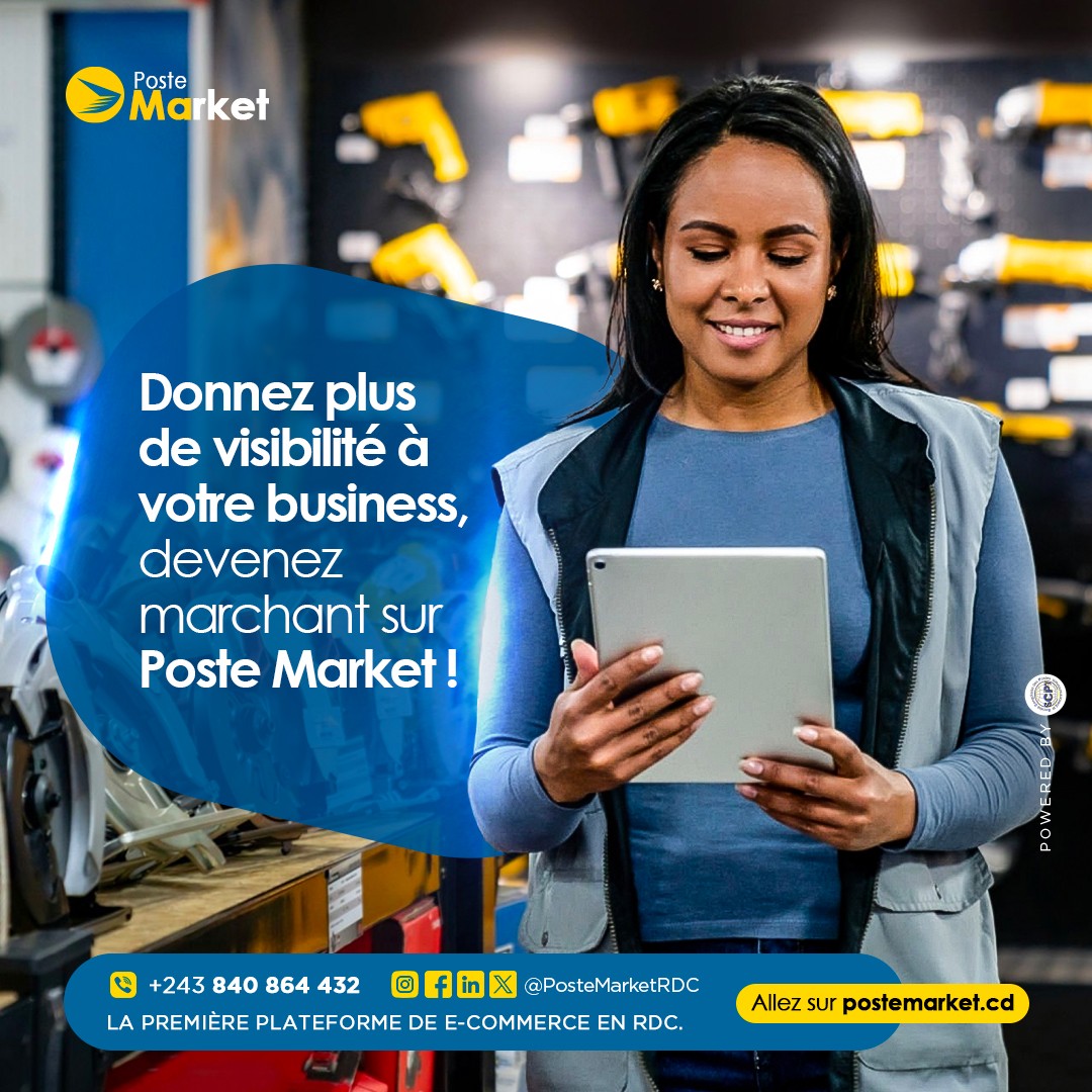 Postemarket_rdc's tweet image. Donnez plus de visibilité à votre business,

Devenez marchand sur Poste Market 🇨🇩🛍️

Rendez-vous dès maintenant à 📍 l&apos;hôtel de Poste au 1009, Boulevard du 30 Juin, Kinshasa.

Contact :+243 840 864 432

#PosteMarket🇨🇩 #Ecommerce #SCPT