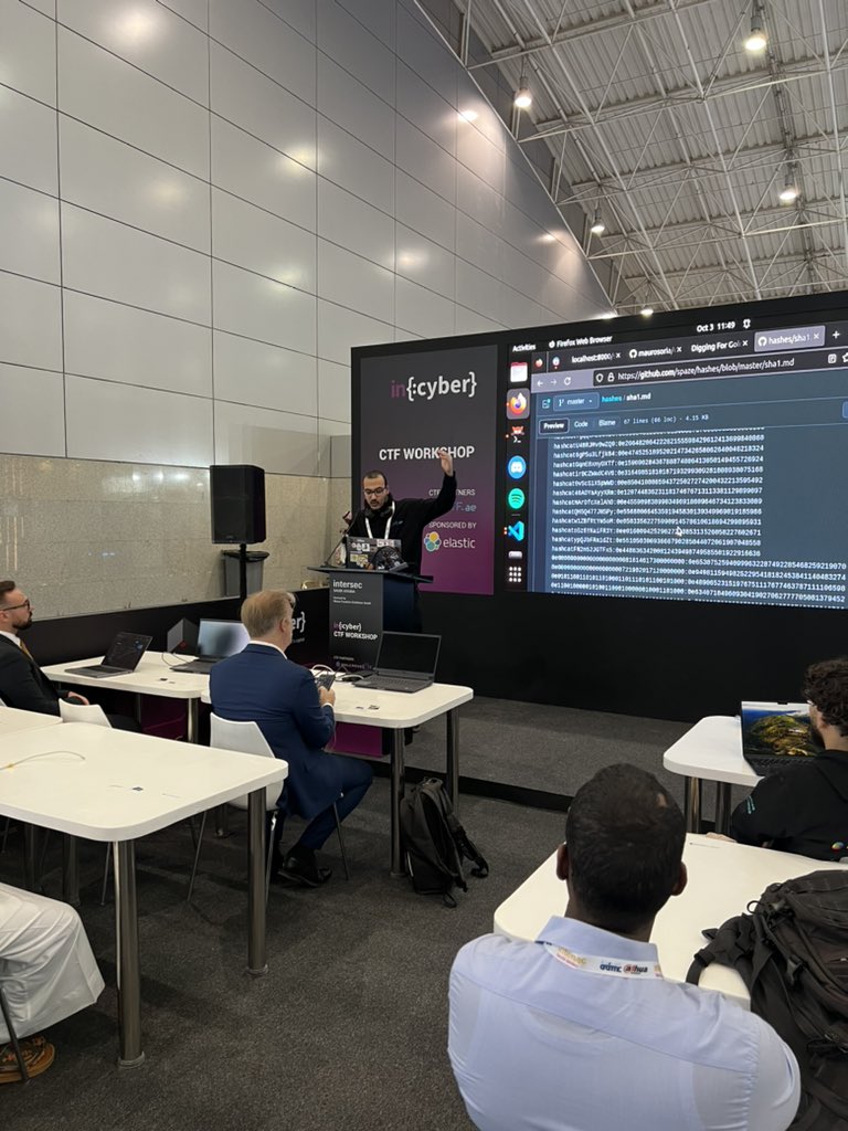 CTFae's tweet photo. We’re live at @intersecksa ! Join us for the first CTF in{:cyber} workshop explaining basic web exploitation techniques. 
@malcrove @HITBSecConf https://t.co/LmJxyqSVRB