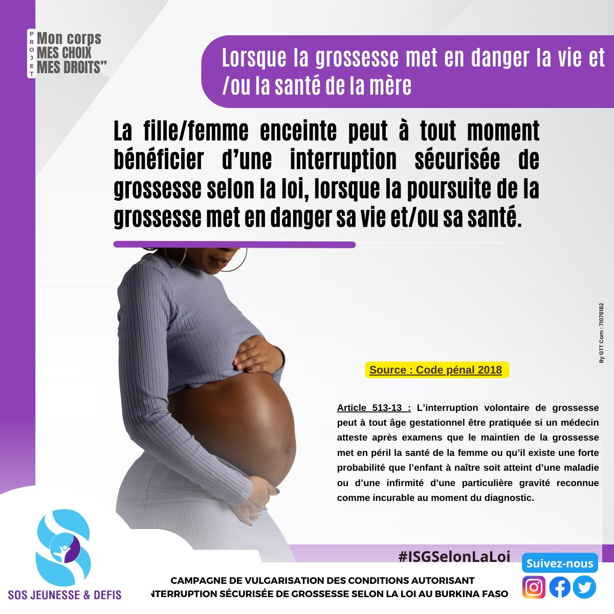 BandeZalissa's tweet photo. #ISGSelonLaLoi, 
#MonCorpsMonChoixMesDroits
#JusticeReproductive
#DroitsDesFemmes
#sosjd 
⁦@EngenderHealth⁩
@Ambassade de Suède à Ouagadougou
@Pathfinder International 
@CAPSSR
@Ministere de la santé et de l’hygiène publique Burkina Faso https://t.co/TU3lKTOxjP