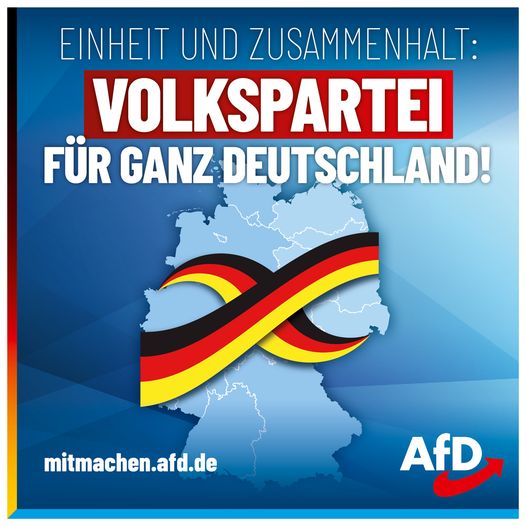 Tag der Deutschen Einheit: Wir sind #Volkspartei für GANZ #Deutschland!

Heute vor 33 Jahren feierte Deutschland die #Wiedervereinigung und damit die Überwindung einer jahrzehntelangen gewaltsamen Teilung. Zu einer wirklichen inneren Einheit unsers Vaterlandes kam es allerdings