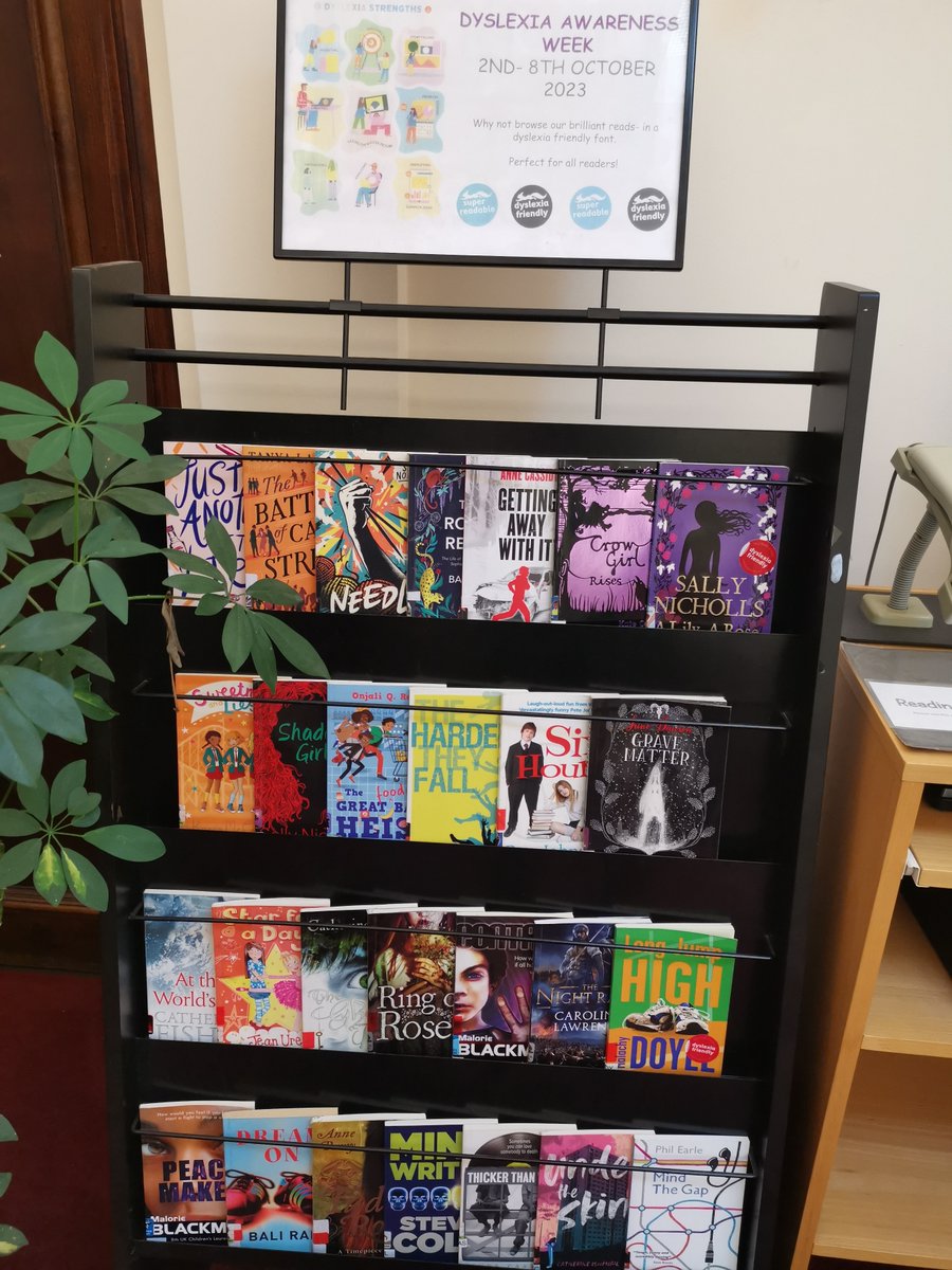 Check out our reading recommendations for Dyslexia Awareness Week 2023 <a href="/RMSCareersDept/">RMS Futures</a> <a href="/RMSforGirls/">RMS for Girls</a> <a href="/EngDeptRMS/">RMS English Dept</a> All of these books are written in Dyslexia friendly font- perfect for everyone. More available upstairs too- please just ask!#DyslexiaAwarenessWeek #DAW23