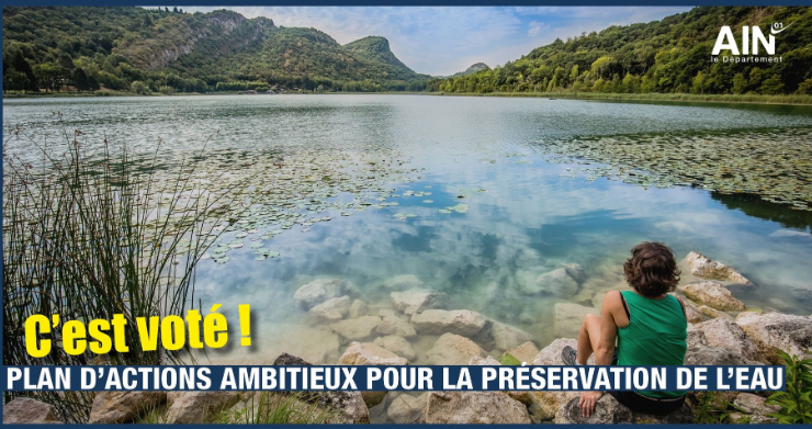 Departement_AIN's tweet photo. #session01💧Face au changement climatique et aux sécheresses à répétition, le Département de l'#Ain a fait de la préservation de l’#eau une priorité. Lors de la session du 02/10, les élus ont adopté le plan d’actions pour la préservation de l’eau➡️https://t.co/WIFHEOnr1L https://t.co/4konF9b8r6