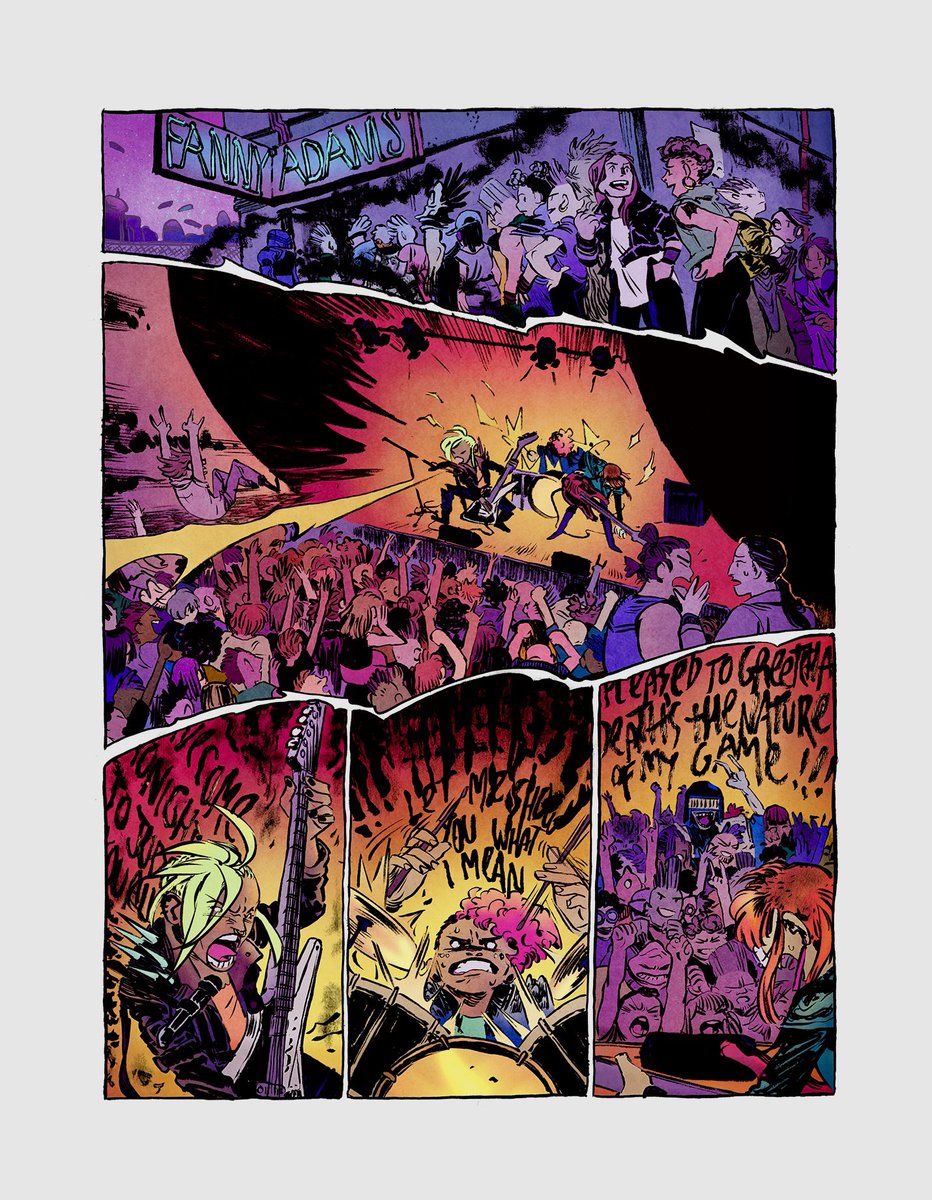 PippaBowland's tweet photo. Remembering the first page of the first story I coloured for @2000AD back in early 2018.

Judge Death. Written by Leah Moore and art by Xulia Vincente. 

Easily the most metal thing I’ve ever done. In life. Ever. https://t.co/w0jjd8sOrE