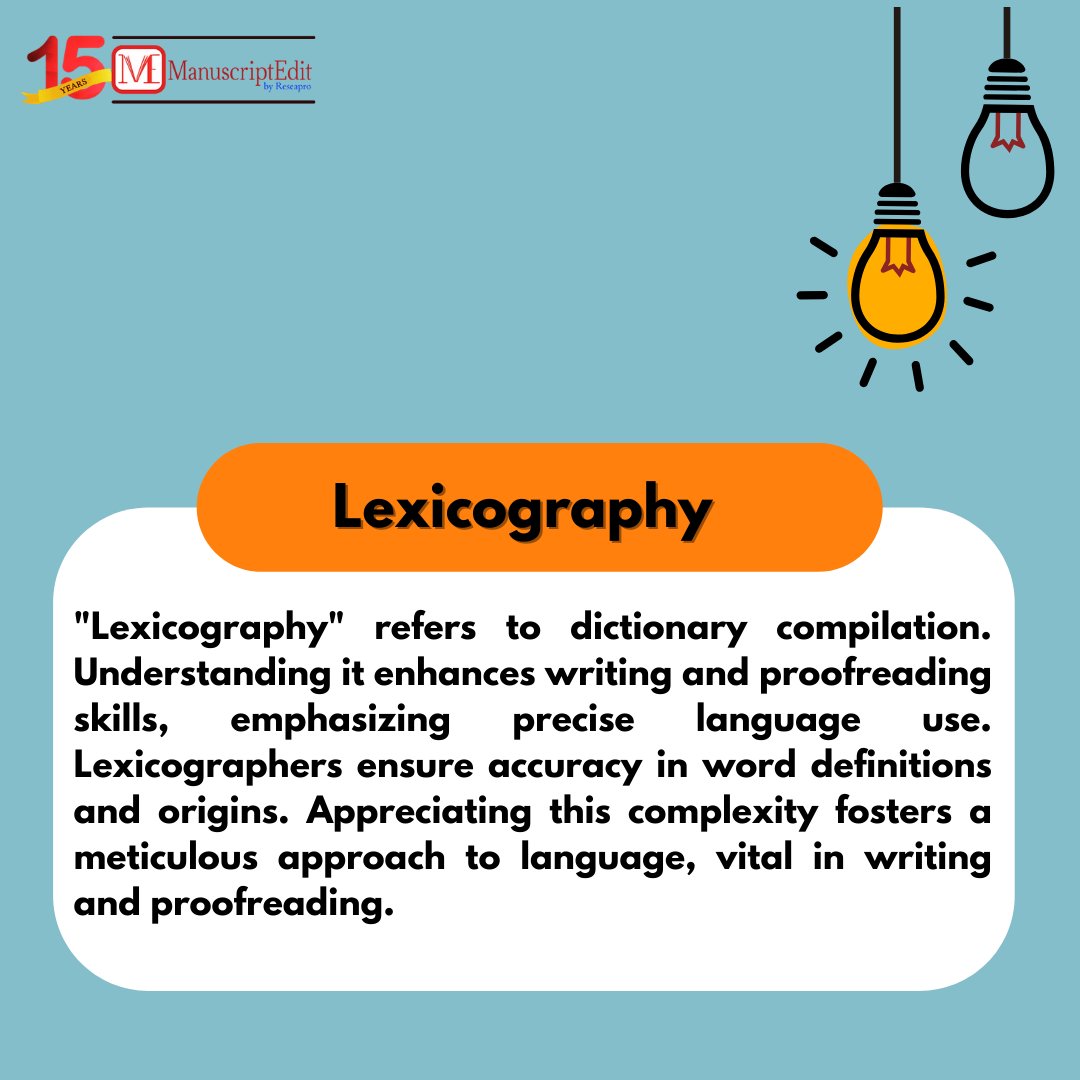 manuscriptedit's tweet image. Words Crafted with Precision: Explore Lexicography Today!✍️
#LexicographyMagic
#WordWonders
#LanguageAlchemy, #VerbalVoyage
#EtymologyElegance
#LexicalLuminance