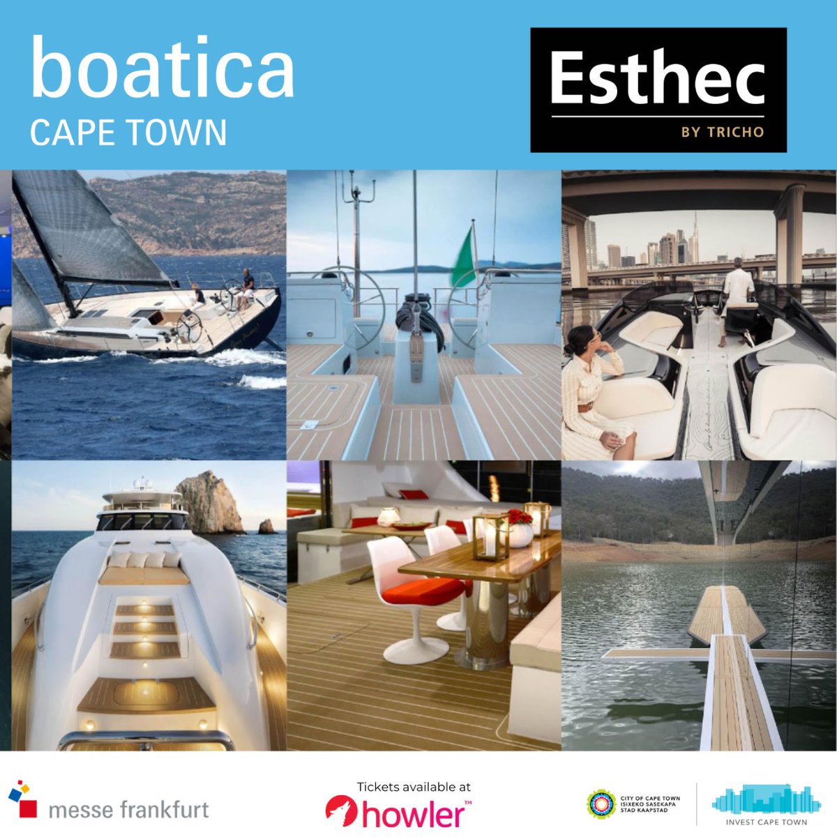 Esthec is a sophisticated composite decking material, highly suitable for new boats and refits of yachts, sailing – and motor boats. It is extremely maintenance-friendly, durable, economical, and sustainable.

Visit Esthec at boatica 2023 from 27 - 29 October 2023