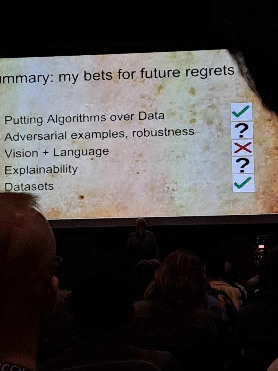 What an inspiring day 1 at #ICCV2023! Alyosha Efros' talk at the Quo Vadis workshop was both entertaining and insightful.

I'm open to coffee chats all week if you want to talk e.g. about data-centric AI, anomaly detection and science internships and opportunities at Amazon!