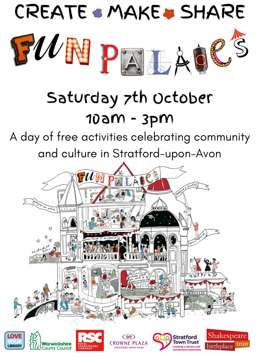 amazingalcester's tweet photo. Join Stratford Library on 7th October from 10 am to 3 pm to enjoy the Fun Palaces event. For more information, click here: https://t.co/iQv3IMTATK https://t.co/3b1WLMn5IJ