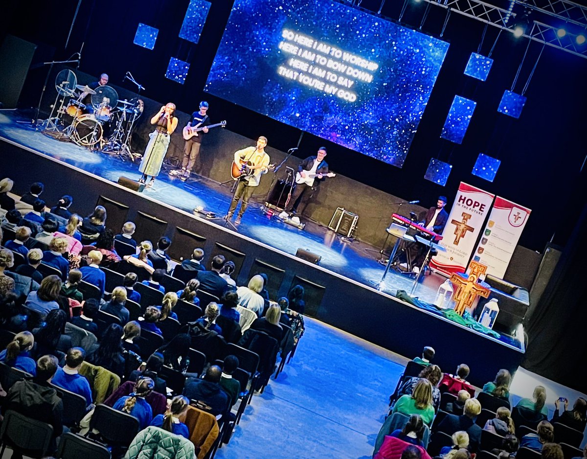 SalfordDiocese's tweet photo. Our Hope in the Future schools celebration is under way! 🙌 Is your school attending? #hopeinthefuture #ambassadorsforchrist @RCSalfordEd https://t.co/doQUIZidjB