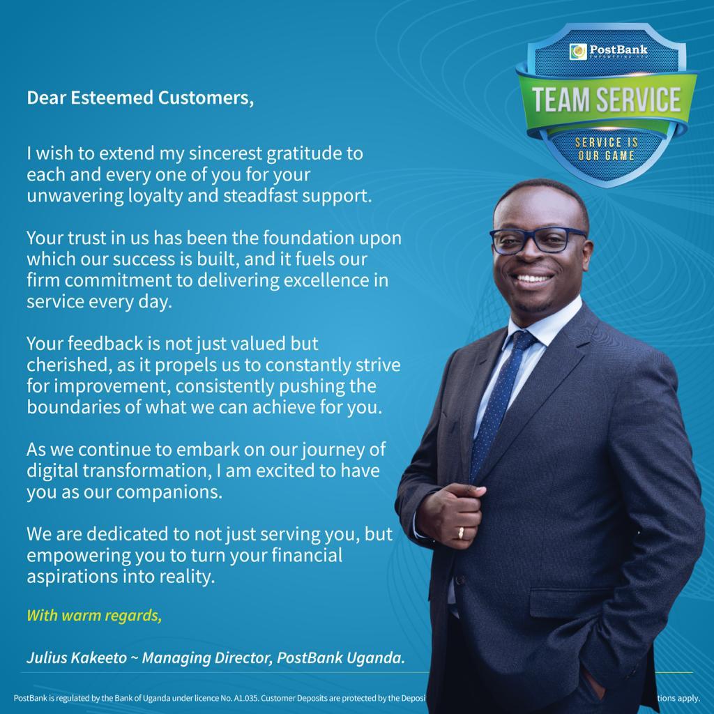 To all our customers, you are the reason we exist. At PostBank we are all committed to FOSTER YOUR PROSPERITY. Happy Customer Service Month #TeamService #CustomerServiceMonth2023