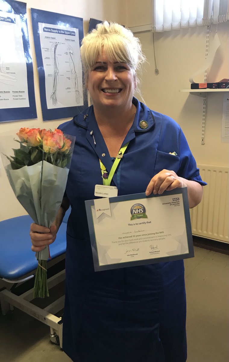 Congratulations to Nicki Lukac for 38 years of NHS service. A fabulous achievement!!!!💙💙💙💙💙💙 #proudhon&dephon