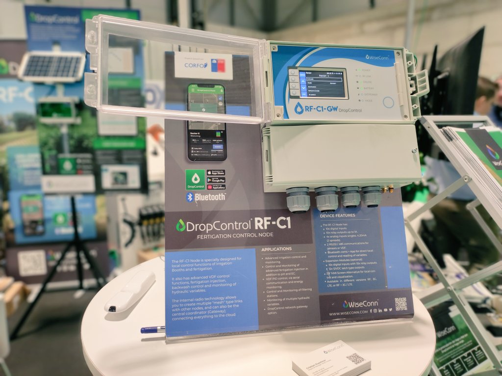 tecno_horticola's tweet image. La empresa @WiseconnEurope especialistas en el control de #riego 💦 presentan todas sus soluciones de telecontrol para la #agricultura

#DropControl #FruitAttraction23

📌 Stand 5G18 pabellón 5
🗓️ del 3 al 5 de octubre en @FruitAttraction