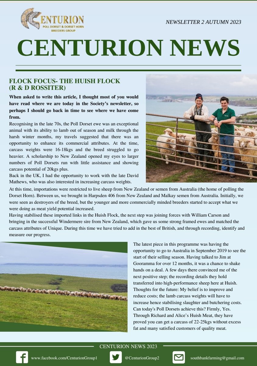 Autumn Newsletter Part 1. 
.
.
.
#DorsetSheep #PollDorset #DorsetHorn #Dorset #SheepFarm #Sheep #BreedforCH4nge #SheepFarm #Farming #Livestock