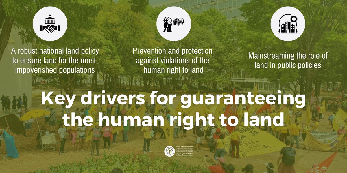 habitat_intl's tweet photo. 🔊We call for the following points to be recognized and promoted at the international, national and local spheres to advance towards the recognition, protection and fulfillment of the #HumanRightToLand

🔗https://t.co/tPHMdiCvAe
#LandIsAHumanRight #WHD2023 #UrbanOctober https://t.co/cqxUuhog4w