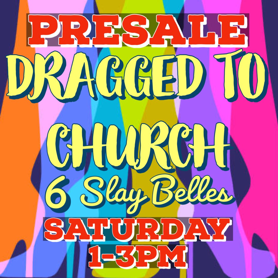 DRAGGED TO CHURCH
🔔 6 SLAY BELLES🔔
11th &amp; 12th December’23

🎟️TICKET PRESALE 🎟️
Saturday 7th October @StAndrewsCoffee 1-3pm
Tickets £6 a night or £10 for two nights

Cash only at Presale 
General Public Online Ticket Sales Start In Few Weeks Via <a href="/OutAndProudApp/">Out & Proud® App</a>