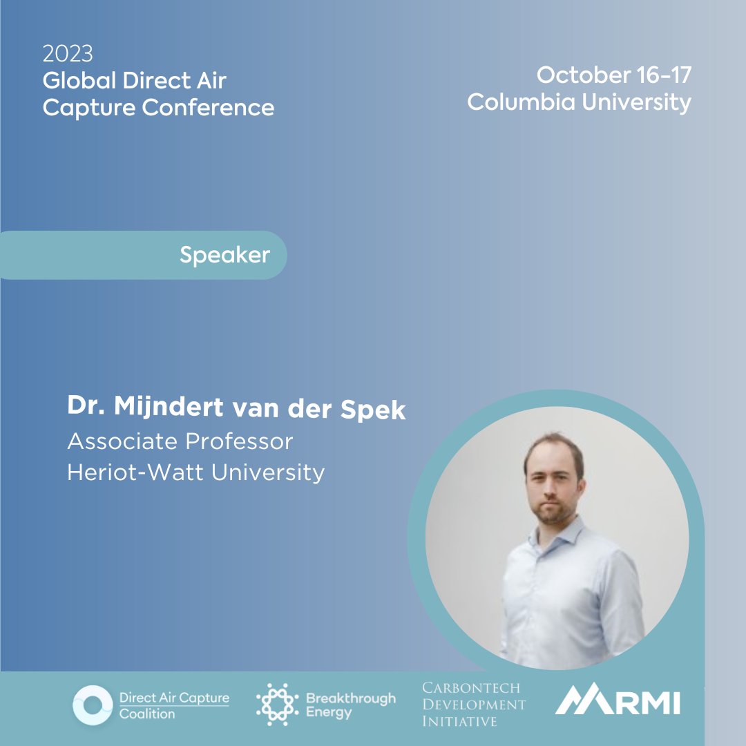 Mijndert van der Spek (@mijnderts) on Twitter photo I'll be on the DAC R&D panel of the Global Direct Air Capture Conference!
Register here: web.cvent.com/event/2d2d96e9… I'll be on the DAC R&D panel of the Global Direct Air Capture Conference!
Register here: web.cvent.com/event/2d2d96e9…