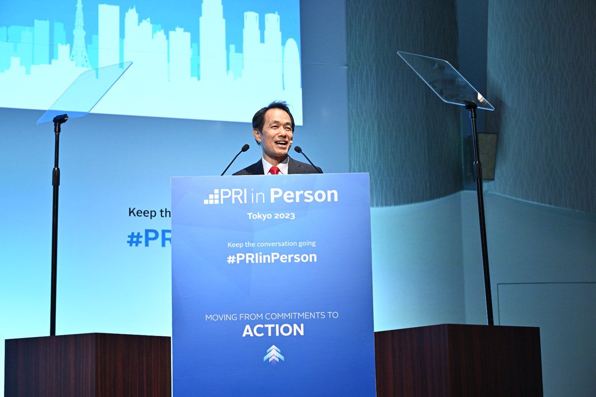sundeepsikka's tweet photo. Amazing energy at #PRIinPerson 2023, Tokyo with focus on “moving from commitment to action”.  Shimizu San, President @nissay_official says “Together let’s be future maker, not taker. #NetZero #SDGs #ResponsibleInvestment @NipponIndiaMF https://t.co/rQn4qqemGr