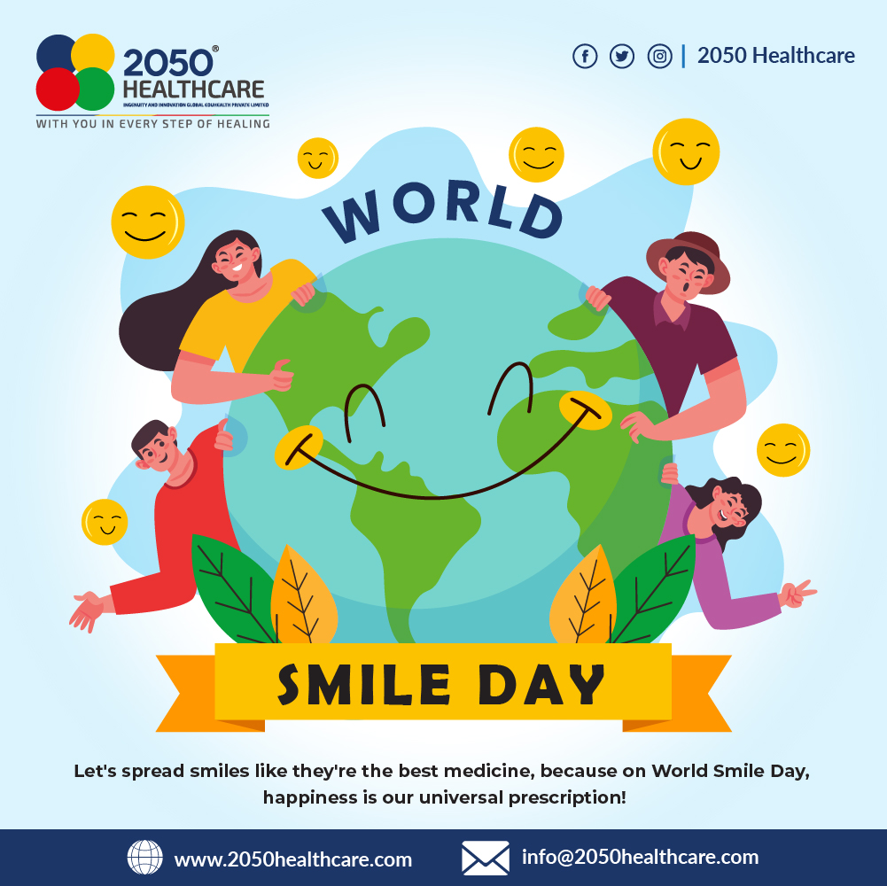 Your satisfaction is the sunshine that makes our smiles bloom! Thank you for choosing 2050 Healthcare – your well-being is our biggest reason to grin! 😊💙

#WorldSmileDay #2050Healthcare #WithYouInEveryStepOfHealing