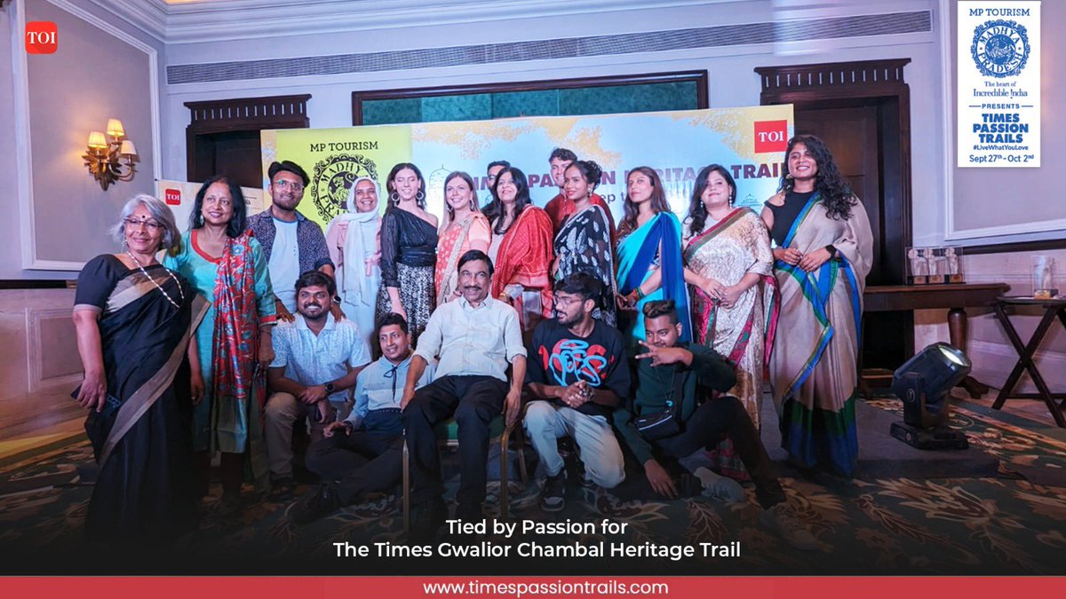 As The Times Gwalior Chambal Heritage Trail, presented by MP Tourism and conducted by The Times of India, comes to an end, we cherish the enduring memories that delve into the region's abundant cultural and artistic heritage.#incredibleindia #timespassiontrails #livewhatulove