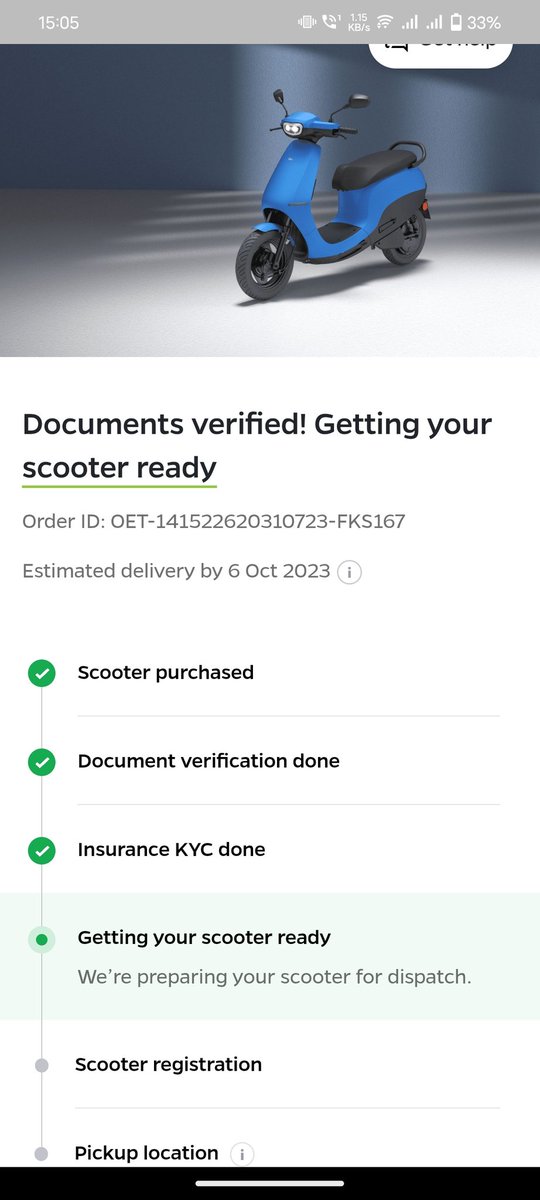its_rRahul's tweet photo. @OlaElectric @bhash 
It's been 2 months since I paid the full amount &amp; booked S1 Air, after changing delivery date 3rd times still waiting for the scooter to be dispatched. Today is 3rd Oct &amp; Estimated delivery date is 6th Oct. I don't know how you guys deliver it within 3 days. https://t.co/lGnhKteHZt