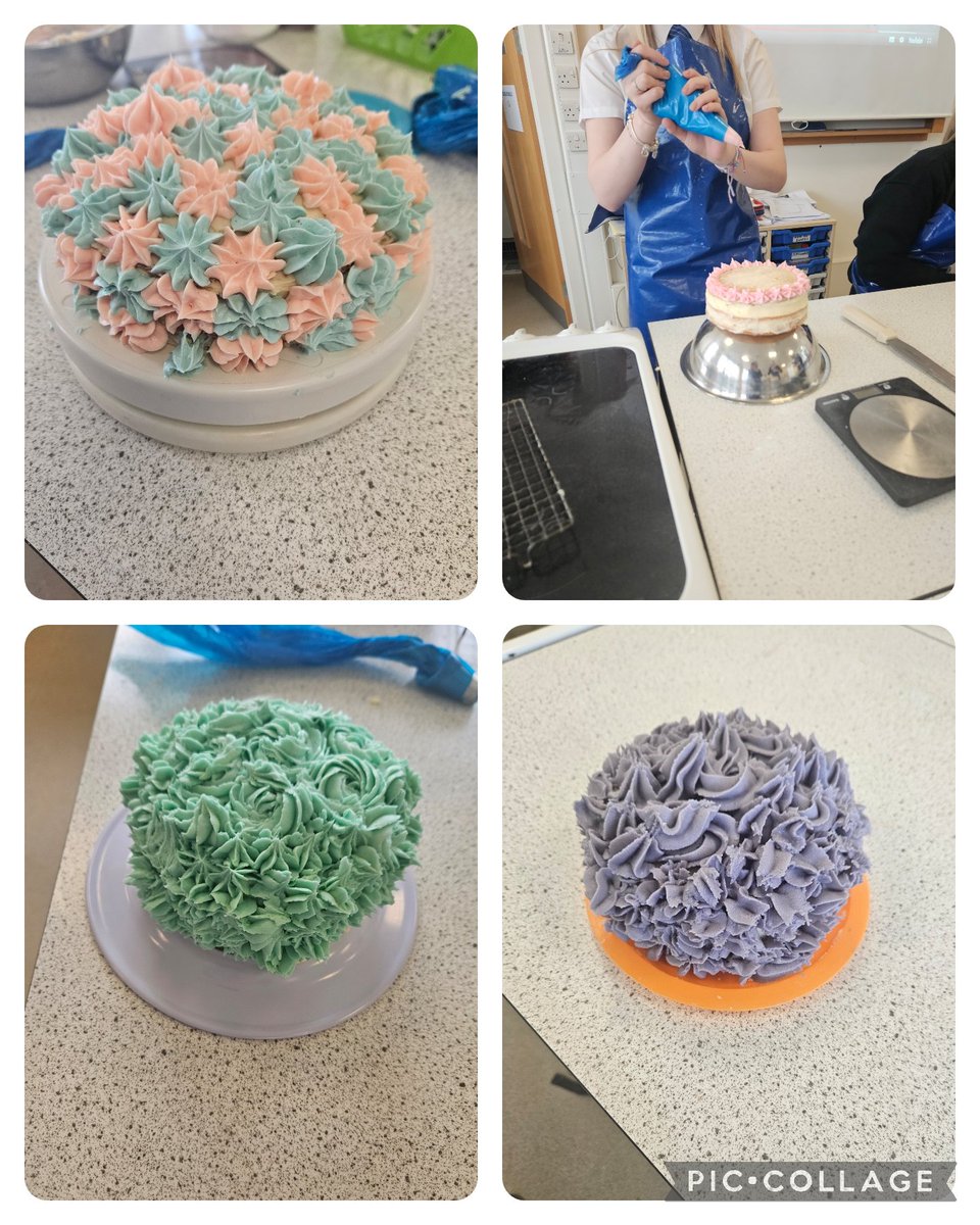 Senior Practical Cake Craft  had a busy morning 🌟😍
Great piping skills 👏