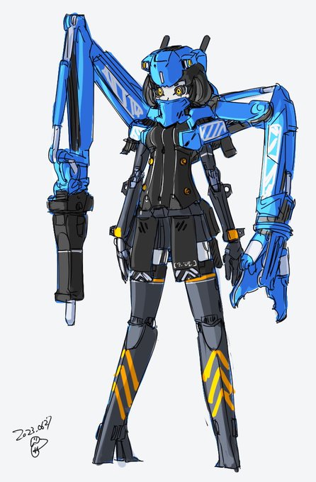 「gun mecha musume」 illustration images(Latest)