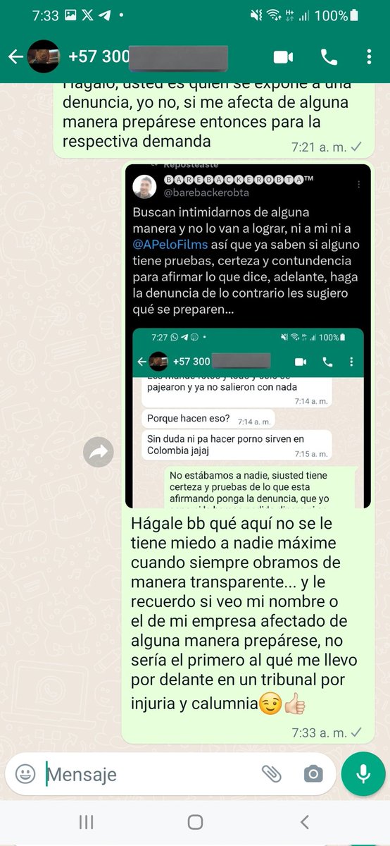 No publico el número porque yo se como es la cosa y eso me podría traer problemas legales, pero si toca dar la batalla en tribunales pues la damos qué hptas, cree pues que me voy a cagar, sidoso si, estafador jamás, siempre he sido transparente en mis cosas... Loca frustrada...
