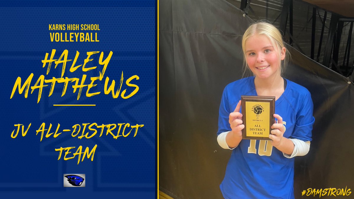 Congratulations to Haley Matthews for being selected to the JV All District team!