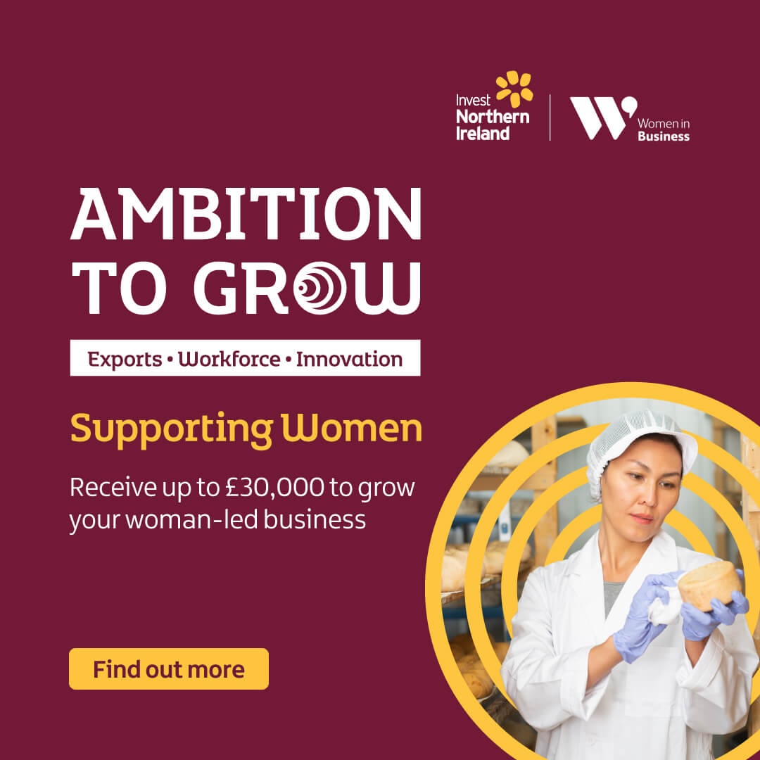 Ambition to Grow | Supporting Women
 
Is your business woman-led?👩
Looking to create new jobs? 📈
Interested in selling outside Northern Ireland? 🌎
 
You could receive up to £30,000 to help your business prosper.

Find out more➡️ bit.ly/3LKXKKW