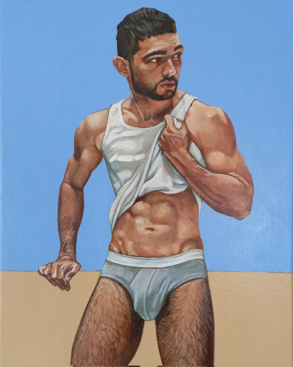 cfurminger's tweet photo. Morning Routine by Christopher Lucas Furminger. Acrylics on canvas  12 x16" 

on sale now at https://t.co/dhywf0t4G0 https://t.co/28BgdUaEa9