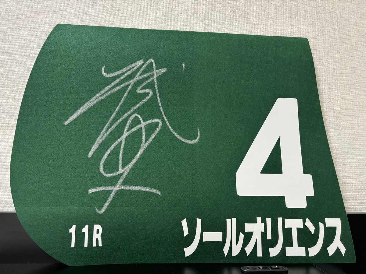 チャリティーオークションで落札したソールオリエンスのレプリカ