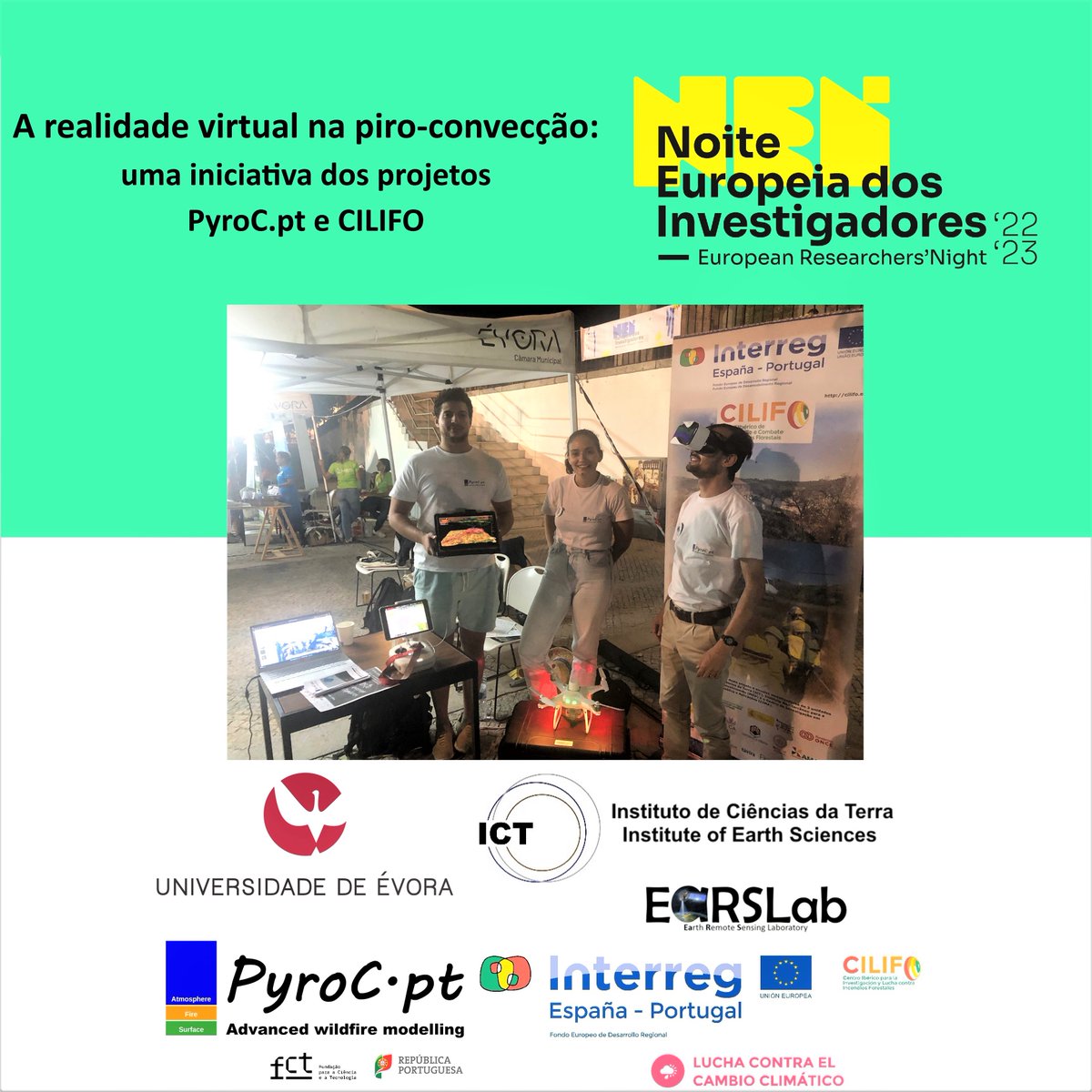 Noite Europeia dos Investigadores em Évora: A realidade virtual na piro-convecção: uma iniciativa dos projetos PyroC.pt e CILIFO