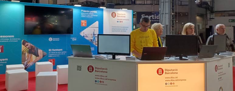 diba's tweet photo. ✏️T'oferim recursos al #Bizbarcelona23 i t'ajudem a trobar feina al #salocupacio23. Visita els nostres estands i descobreix tot el que fem per impulsar l’emprenedoria i l’ocupació! #som311 #ODSDiba

📅 4-5/10
📍 Fira de Barcelona

✅ https://t.co/QoCo4ecN1R https://t.co/Ayaki5umFF
