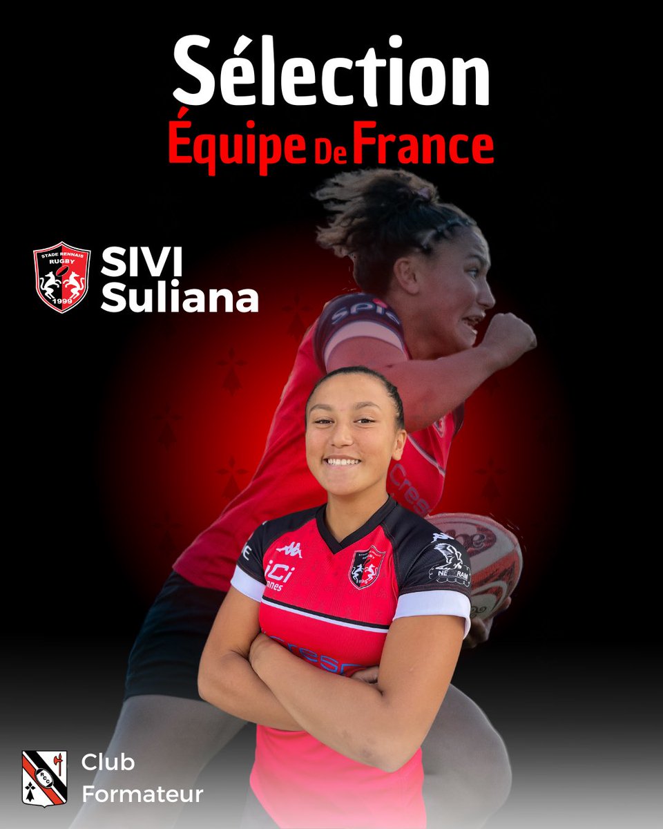 1ère convocation pour Suliana Sivi sélectionnée avec <a href="/FranceRugby/">France Rugby</a> pour participer à la première édition du <a href="/WXVRugby/">WXV</a> !🤩

Direction Wellington, Nouvelle - Zélande où Les Bleues joueront 3 matchs 🔥

Bravo Suliana !❤️🖤

Une pensée pour son club d’origine le <a href="/RCConcarnois/">RC Concarnois</a> 🙌