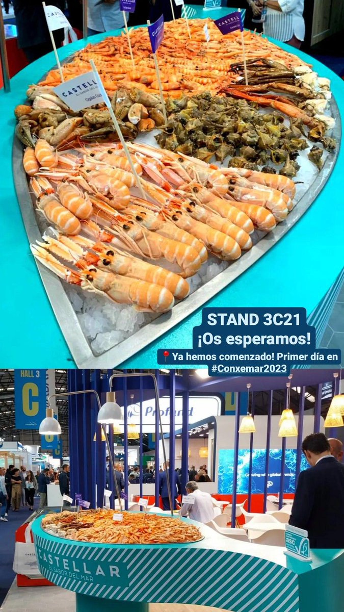 Ya ha arrancado un año más #Conxemar y estamos esperándote en nuestro stand 3C21! Nuestro expositor está nadando como pez en el agua mostrando nuestro MARISCO RECIÉN COCIDO¡ 🐟🦐🔥
<a href="/ConxemarOficial/">Conxemar</a> #conxemar2023