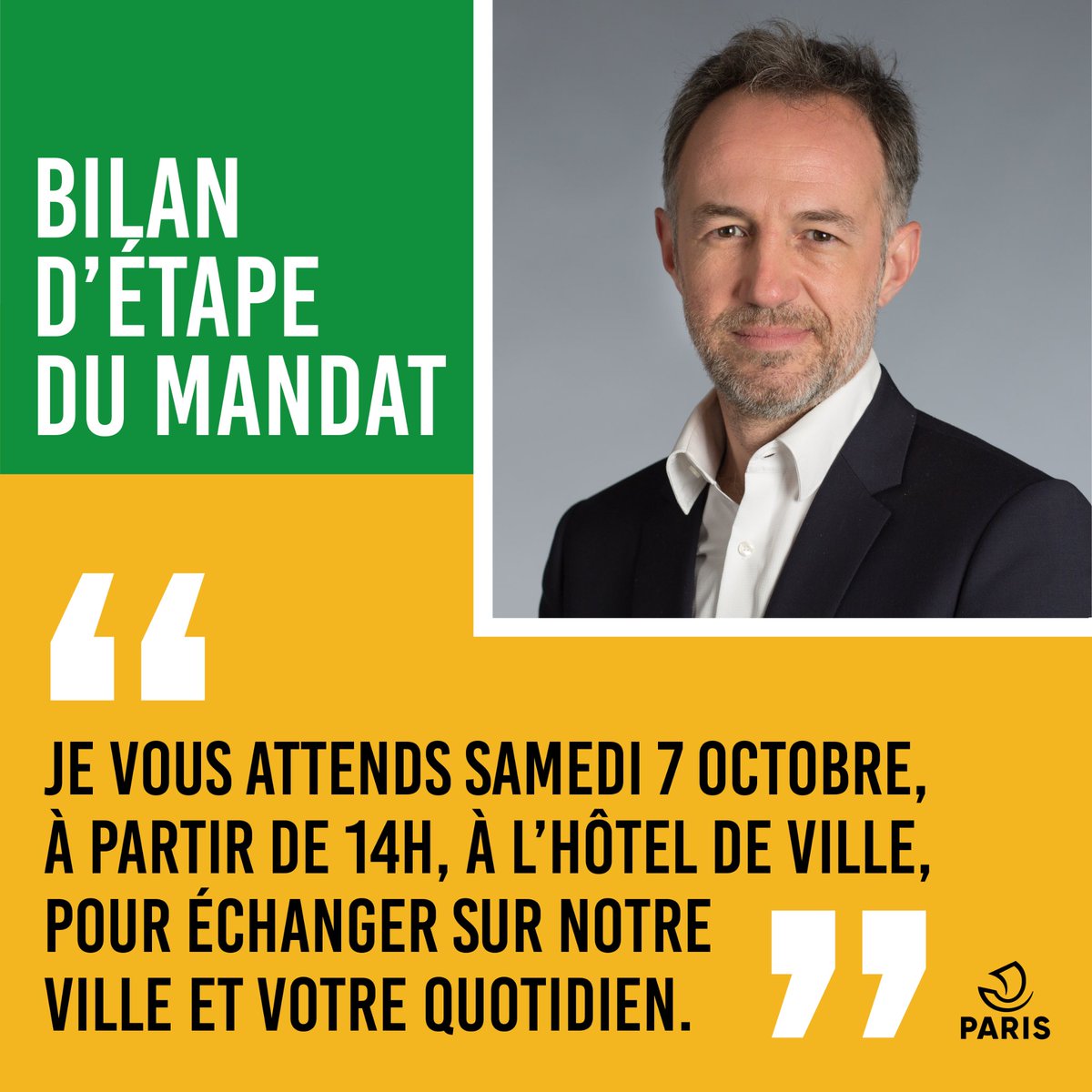 📍RDV ce samedi à l’Hôtel de Ville de @Paris à partir de 14h ! Élus parisiens et agents du service public, nous serons présents pour répondre à toutes vos questions sur la ville de demain. Des animations gratuites seront aussi proposées toute l’après-midi pour les plus jeunes.