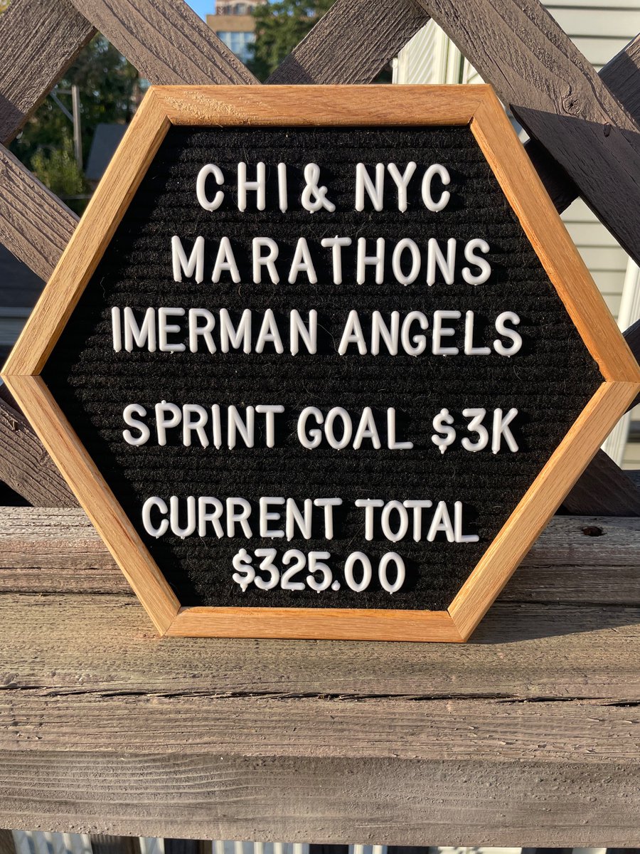 5 DAYS TO GO UNTIL THE @chimarathon!

I’m $25 from matching one more mentor angel with a cancer fighter! I’m running 26.2 miles for @imermanangels on 10/8 to help offer 1:1 support to cancer fighters! Please consider making a donation to support the mission!

link in bio.