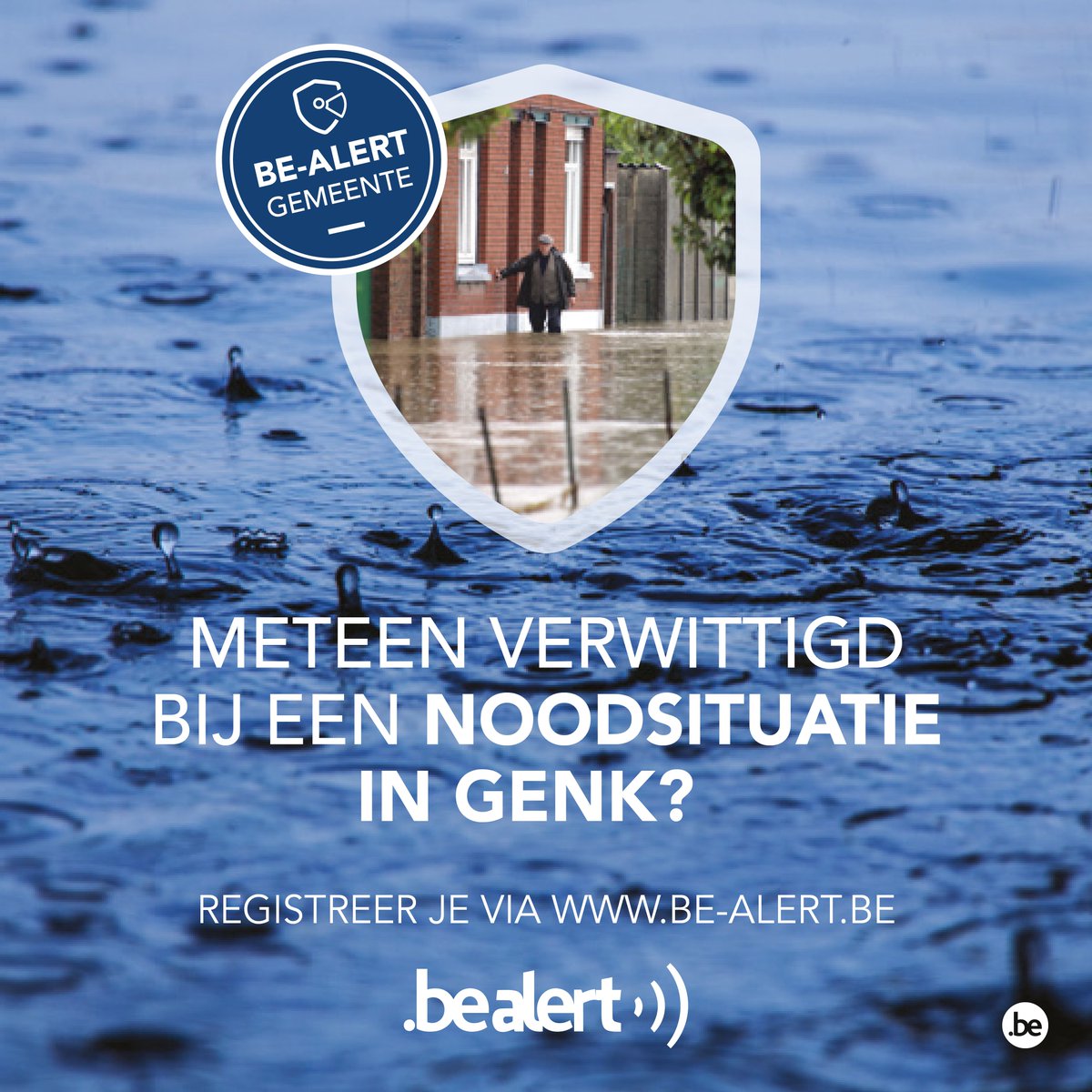 Op donderdag 5 oktober testen we #BEAlert. Wil je meteen verwittigd worden bij een noodsituatie in Genk? – Schrijf je vandaag nog in via be-alert.be
