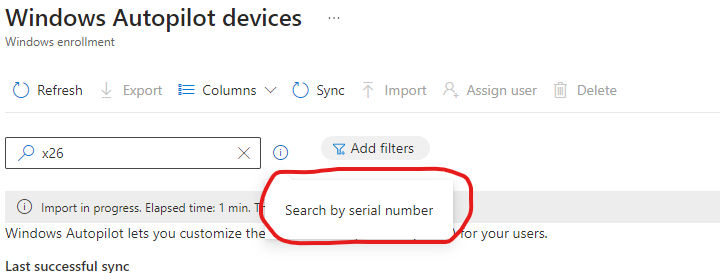 modernenduser's tweet photo. When did Autopilot stop you searching via GroupTag?

#MSIntune #autopilot https://t.co/4Xk4w3d4Y4