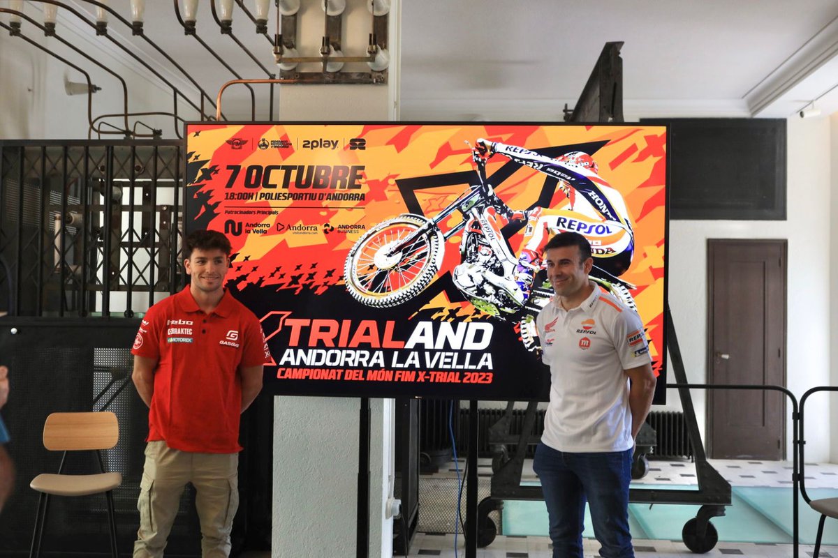 andorraworld_ad's tweet image. Aquest dissabte a les 18h torna l'@xtrialand! Avui se n'han presentat les novetats principals amb els pilots @tonibou_oficial, Jaime Busto i la @Fede_Motos_AND.

Andorra Turisme en som patrocinadors, juntament amb @AndorraCapital i @AndorraBusiness.

#AtypicalAndorra