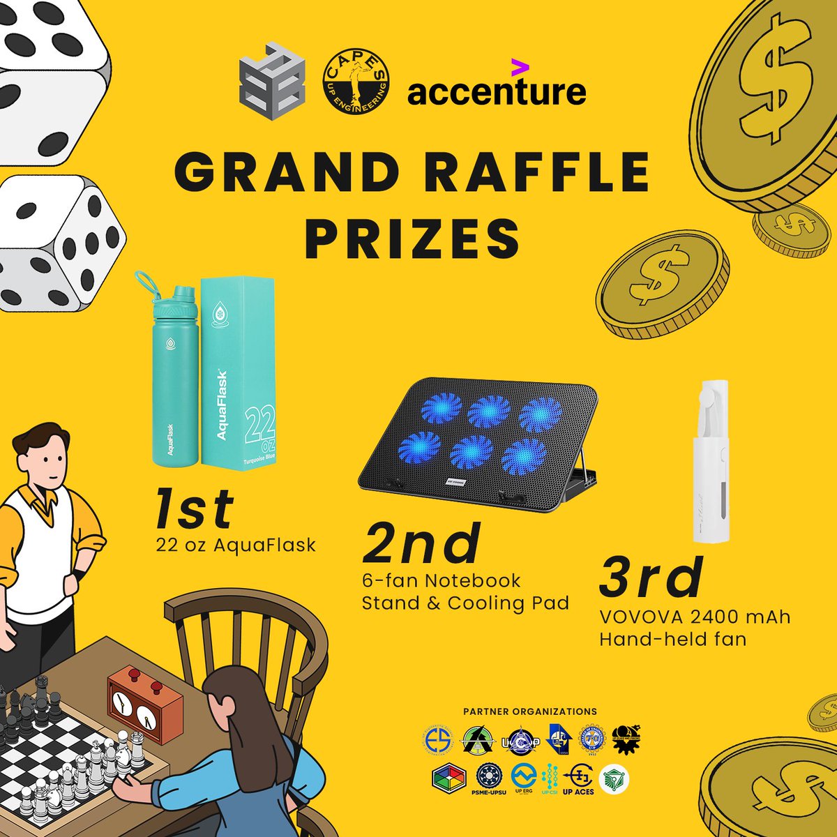 UPCAPES's tweet image. Dare to play with us to win rewards! ✨

Look into the mechanics below and grab as many entries as you can!

All CAPES Week Challenges and Raffles are open to all bona fide undergraduate students from the UP College of Engineering!

#CAPESWeek2023
#UPCAPESat31
#BuildYourBase