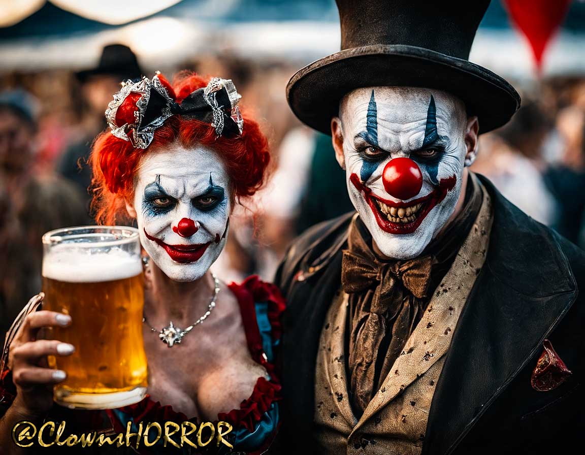 GM, last day at Oktoberfest in Munich🍺 🤘 #horror #HorrorCommunity #HorrorFamily #HorrorFam #killerclowns #halloween #Clown #clownweek #scary #oktoberfest #OKTOBERFEST2023 #inktober2023