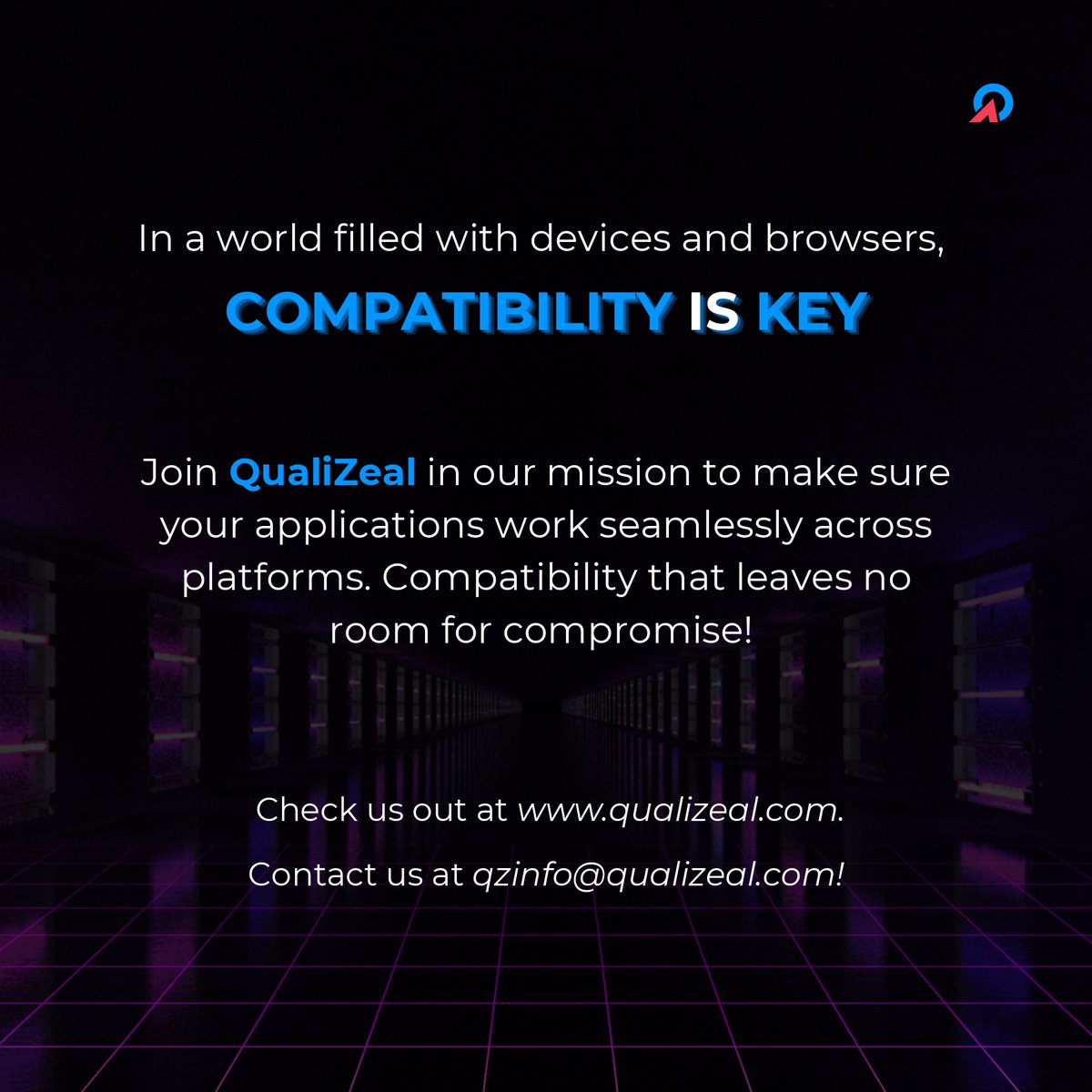 quali_zeal's tweet image. #CompatibilityTesting #CrossPlatform #TechWorld #WebTesting #QualityAssurance #DigitalExcellence #SoftwareTesting #DigitalJourney #WebDevelopment #WebsiteTesting #TechSolutions #DigitalMarketing #WebsiteOptimization #OnlinePresence #WebPerformance #CustomerExperience