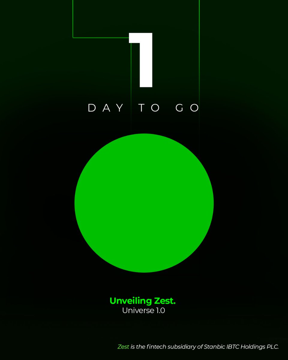 zestpayment's tweet photo. 24 hours to the grand unveil of Zest: Universe 1.0.
Click the link below and turn on the notification bell 🔔 to stream the live event.
https://t.co/5VsEQPQhQE
#BetterIsComing https://t.co/f2rTZ56U7d