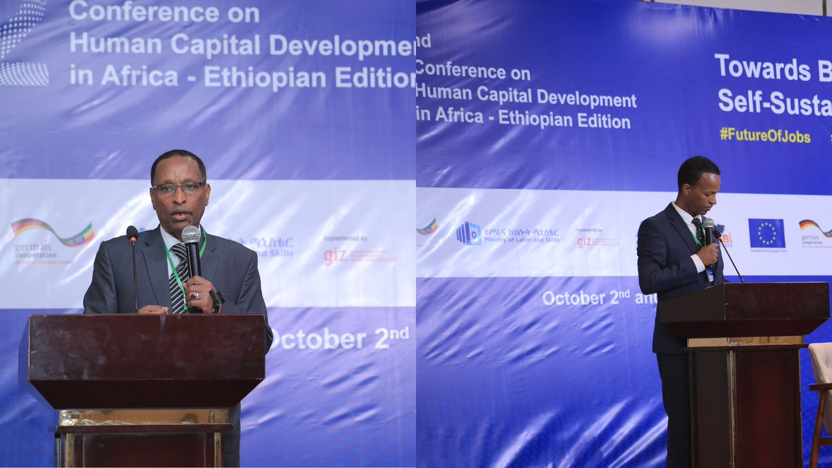 1CHCDA's tweet photo. Updates from 2nd CHCDA Ethiopia Conference! Session 1: 'Policies &amp; Skill Coordination' by Teshome Lemma. Ministerial Panel on jobs and skills by  Fasil Woldegebrie.
Q&amp;A too! Oct 2-3, 2023, Ethiopian Skylight Hotel. Join us! #HCDAfricaEthiopia 🇪🇹 #SkillsForSuccess https://t.co/uvNLlNBvSg