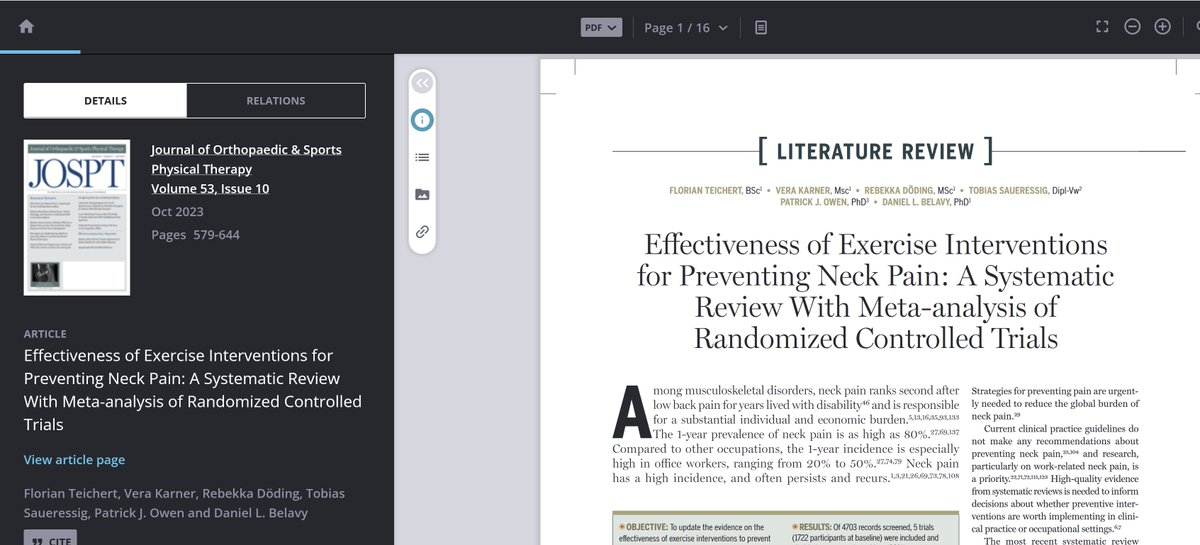 belavyprof's tweet photo. 🙏 @JOSPT for unlocking the🔓#OpenAccess of our #systematicreview  on #exericse in the prevention of #neckpain

📢https://t.co/cz2YFreFbe

👏@TeichertFlorian on your first lead author publication! https://t.co/2DXMIV5Oas